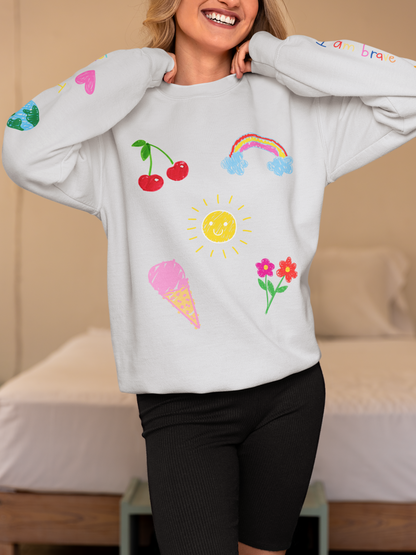 Doodle Life Is Beautiful - Unisex Crew