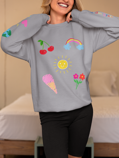 Doodle Life Is Beautiful - Unisex Crew