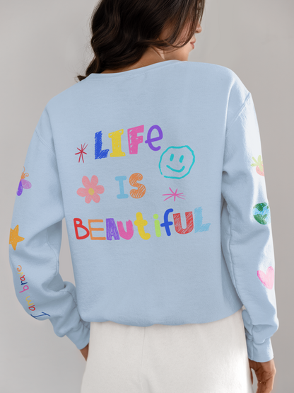 Doodle Life Is Beautiful - Unisex Crew