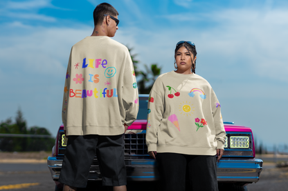 Doodle Life Is Beautiful - Unisex Crew