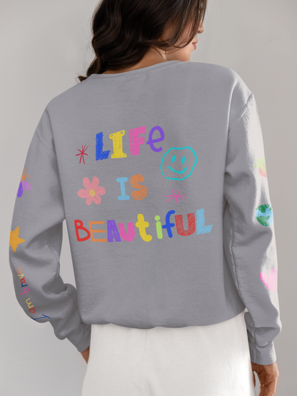 Doodle Life Is Beautiful - Unisex Crew