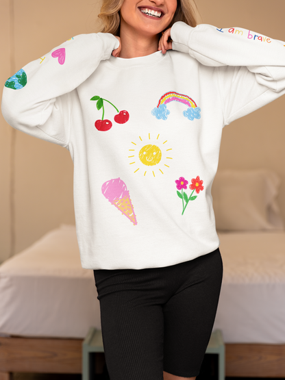 Doodle Life Is Beautiful - Unisex Crew