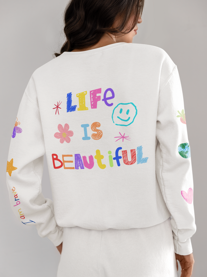Doodle Life Is Beautiful - Unisex Crew