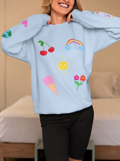 Doodle Life Is Beautiful - Unisex Crew