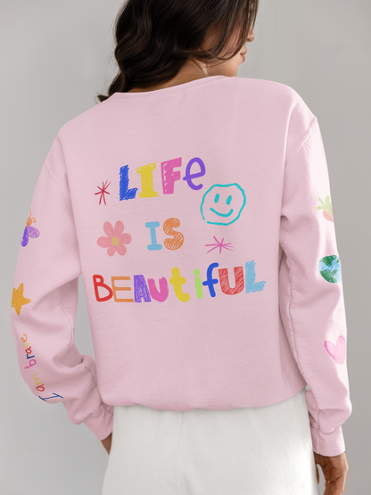 Doodle Life Is Beautiful - Unisex Crew