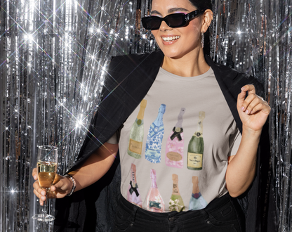 Girly Champagne Bottles - Unisex Tee