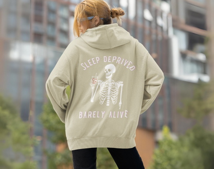 Sleep Deprived Barely Alive - Unisex Drawstring Hoodie