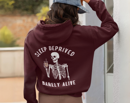 Sleep Deprived Barely Alive - Unisex Drawstring Hoodie