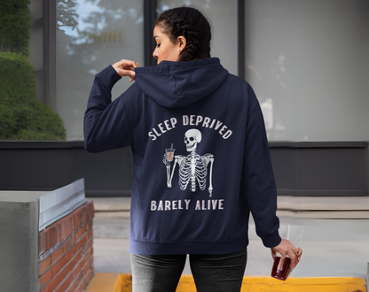 Sleep Deprived Barely Alive - Unisex Drawstring Hoodie