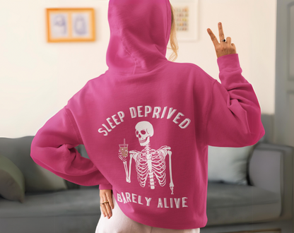 Sleep Deprived Barely Alive - Unisex Drawstring Hoodie