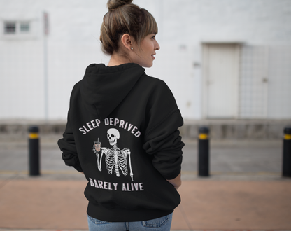 Sleep Deprived Barely Alive - Unisex Drawstring Hoodie