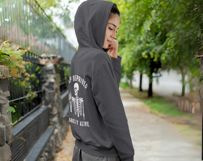 Sleep Deprived Barely Alive - Unisex Drawstring Hoodie