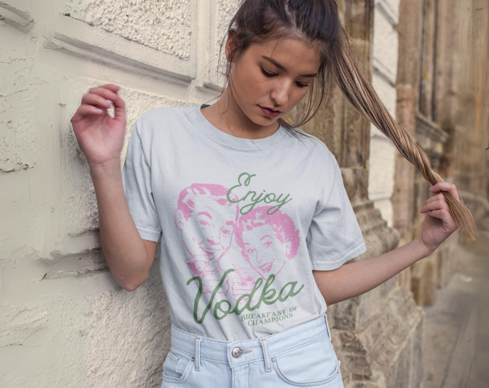 Retro Vodka Breakfast of Champions - Unisex Tee