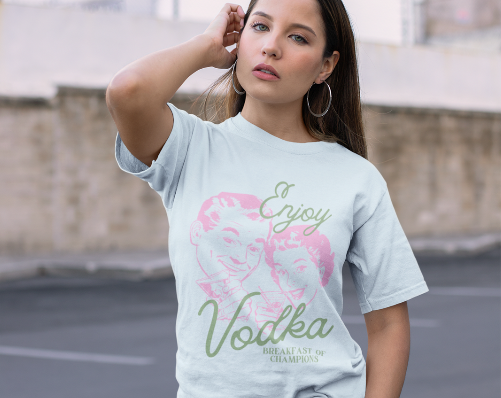 Retro Vodka Breakfast of Champions - Unisex Tee