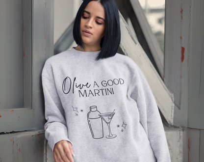 Retro Olive A Good Martini - Unisex Crew