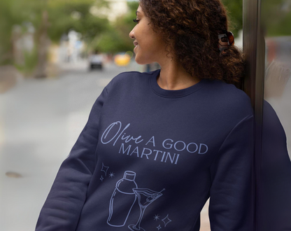 Retro Olive A Good Martini - Unisex Crew