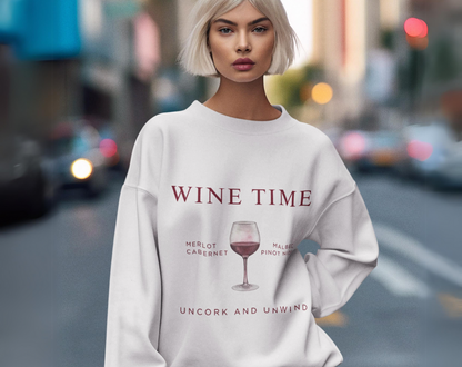 Red Wine Time - Unisex Crew