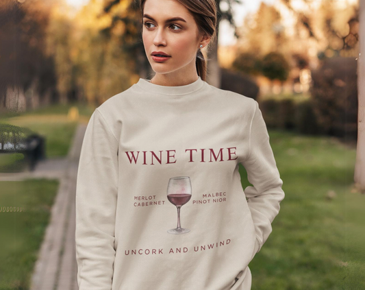 Red Wine Time - Unisex Crew