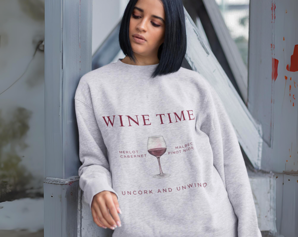 Red Wine Time - Unisex Crew