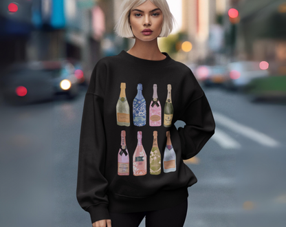 Girly Champagne Bottles - Unisex Crew