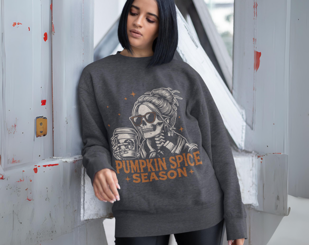 Skeleton Pumpkin Spice - Unisex Crew