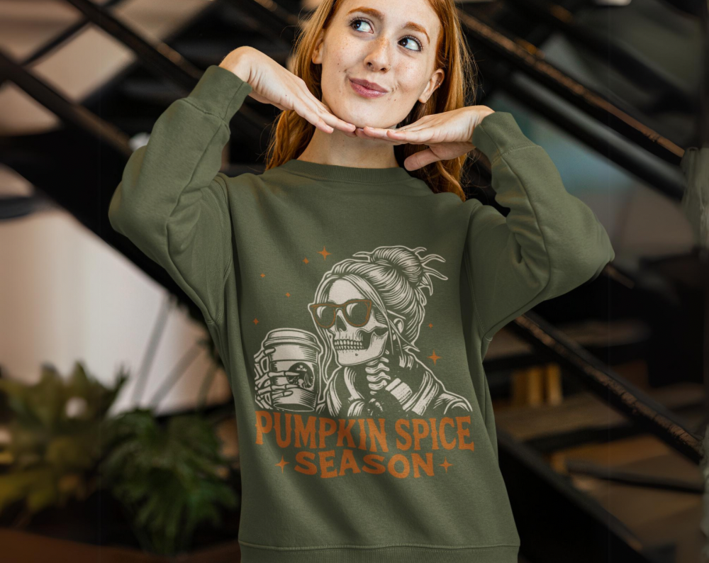 Skeleton Pumpkin Spice - Unisex Crew