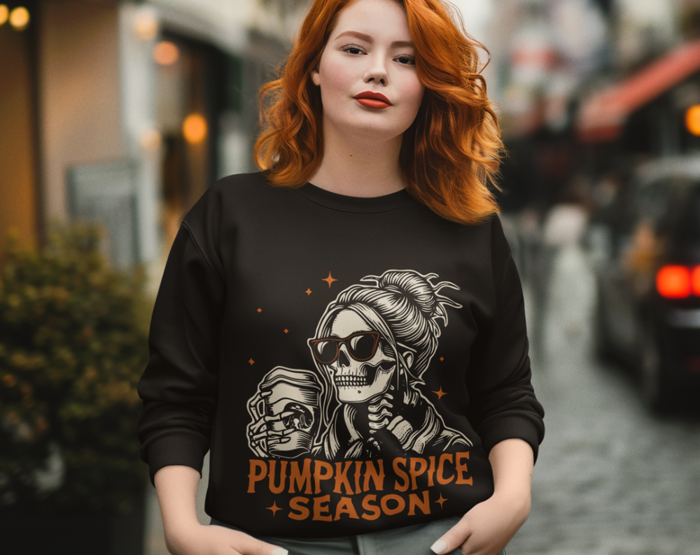 Skeleton Pumpkin Spice - Unisex Crew