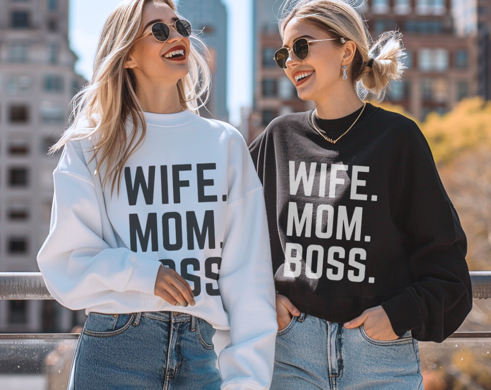 Wife Mom Boss - Unisex Crew