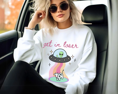 Get In Losers Alien UFO - Unisex Crew