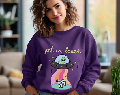 Get In Losers Alien UFO - Unisex Crew