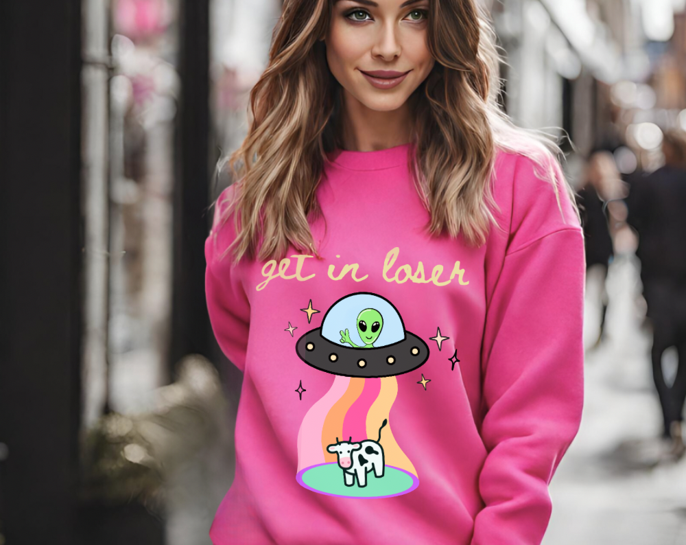 Get In Losers Alien UFO - Unisex Crew