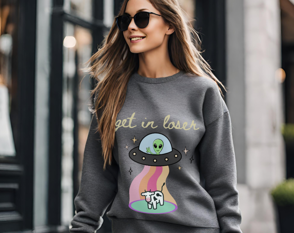 Get In Losers Alien UFO - Unisex Crew