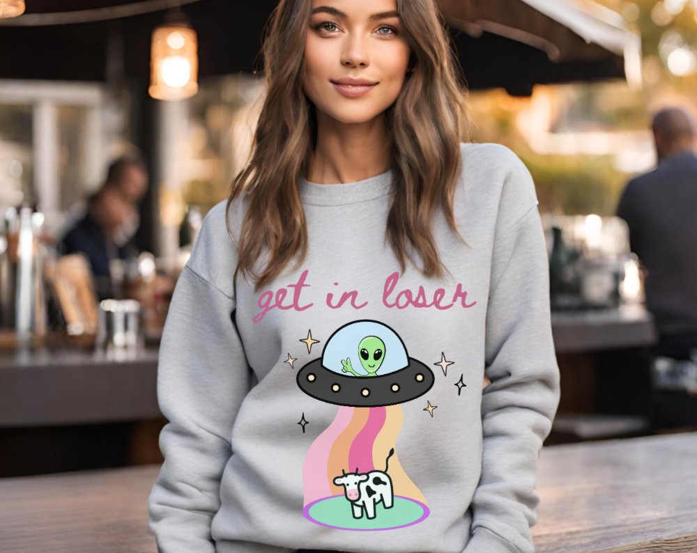 Get In Losers Alien UFO - Unisex Crew