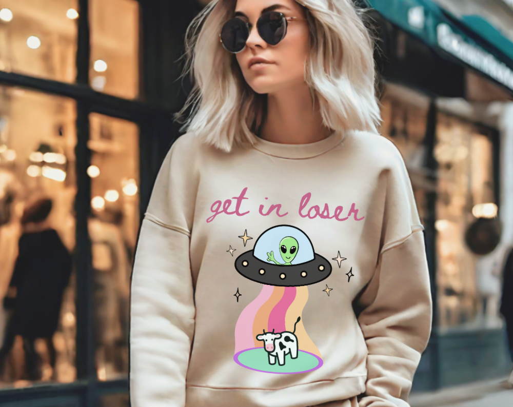 Get In Losers Alien UFO - Unisex Crew