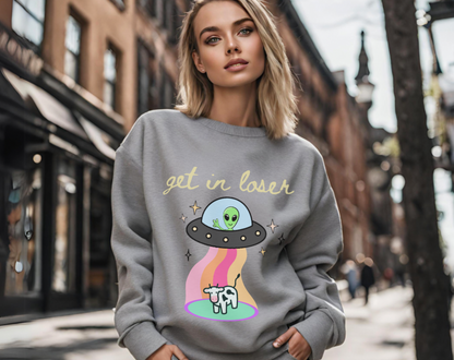 Get In Losers Alien UFO - Unisex Crew