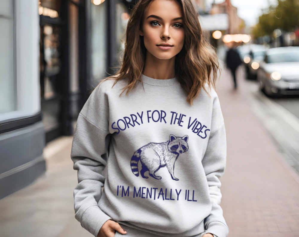 Mental Health Raccoon - Unisex Crew