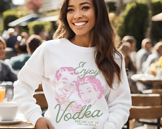 Retro Vodka Breakfast of Champions - Unisex Crew