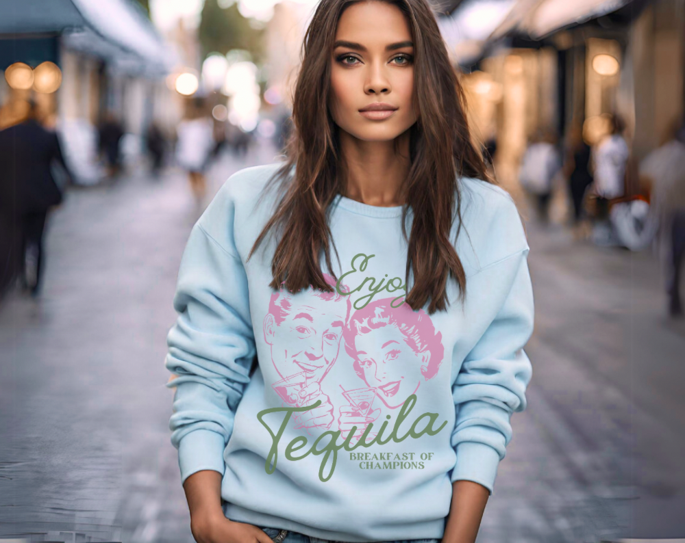 Retro Tequila Breakfast of Champions - Unisex Crew