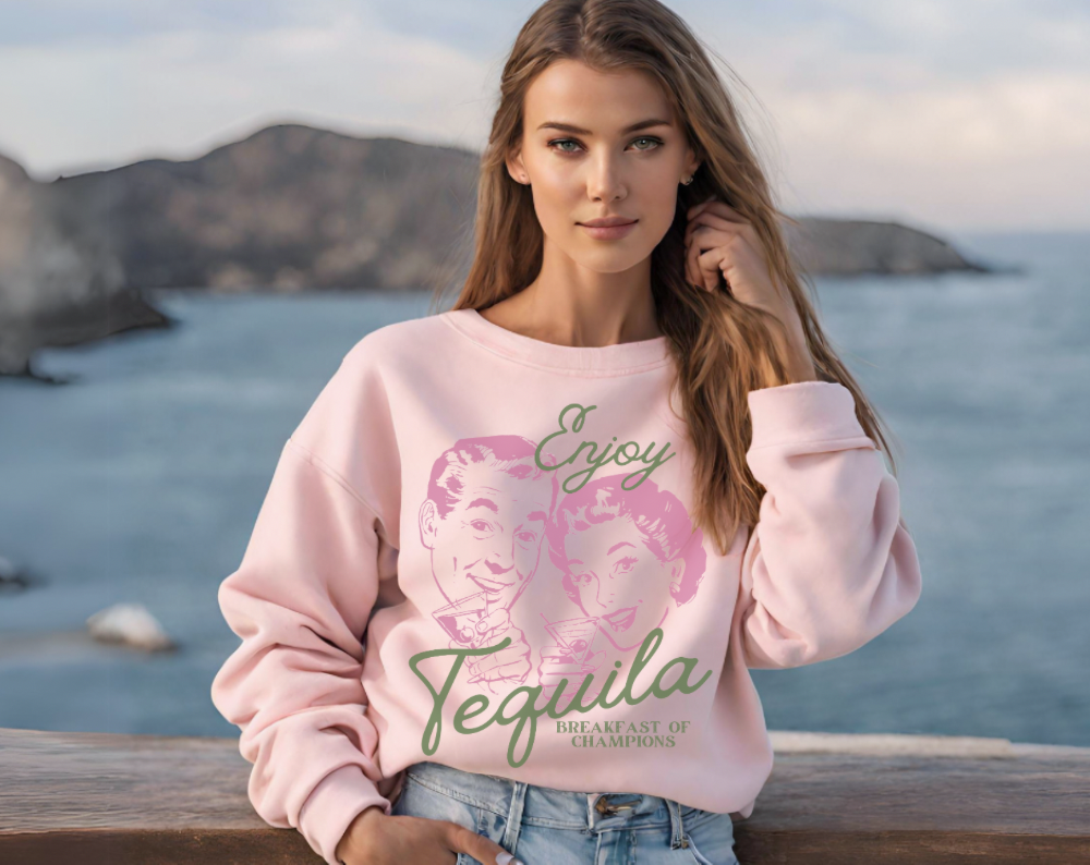 Retro Tequila Breakfast of Champions - Unisex Crew