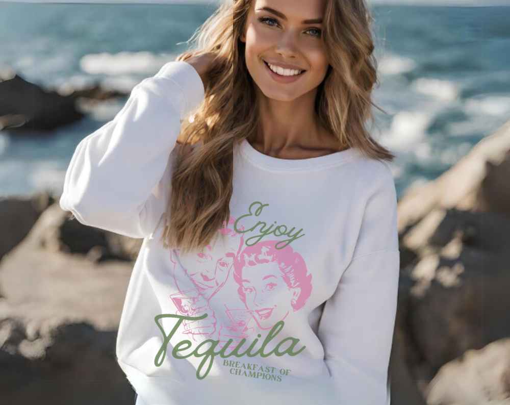 Retro Tequila Breakfast of Champions - Unisex Crew