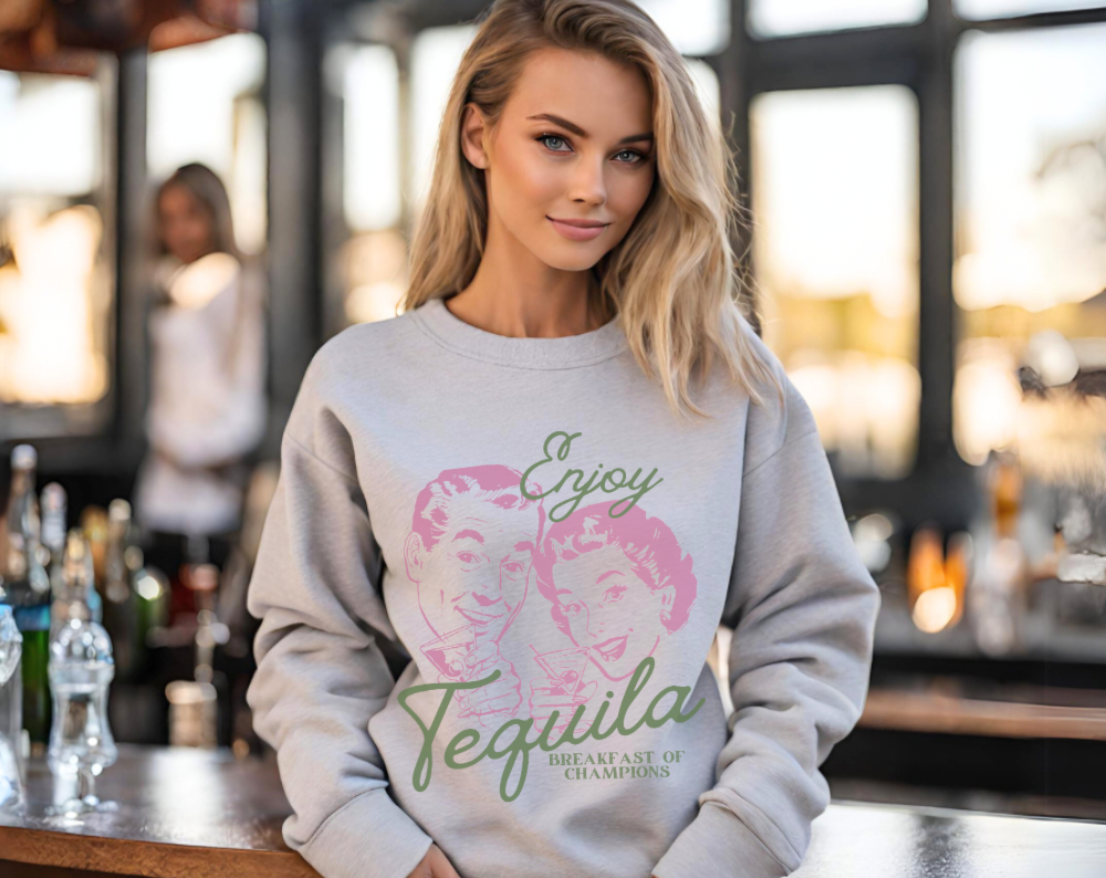 Retro Tequila Breakfast of Champions - Unisex Crew