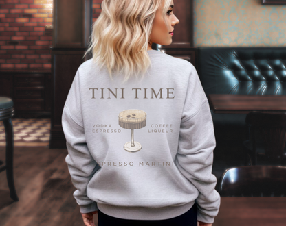 Espresso Martini Tini Time Double Sided - Unisex Crew