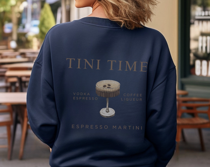 Espresso Martini Tini Time Double Sided - Unisex Crew