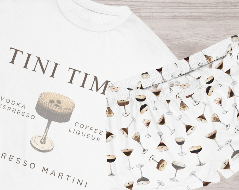 Espresso Martini Tini Time - Two Piece Pajama Set