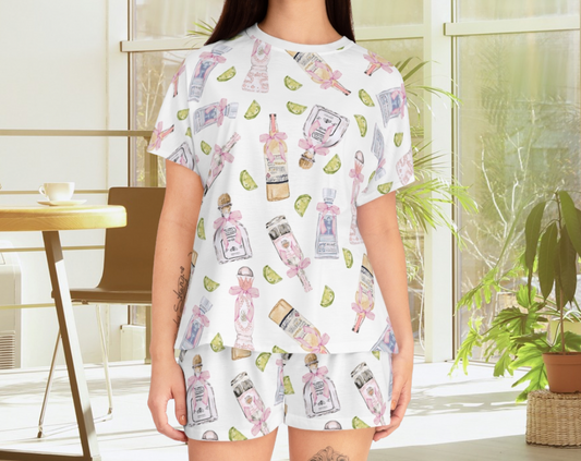 Coquette Tequila Bottles - Two Piece Pajama Set