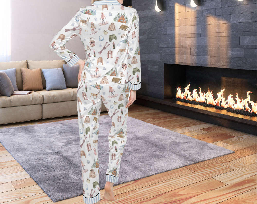 Apres Ski - Long Silky Two Piece Pajama Set