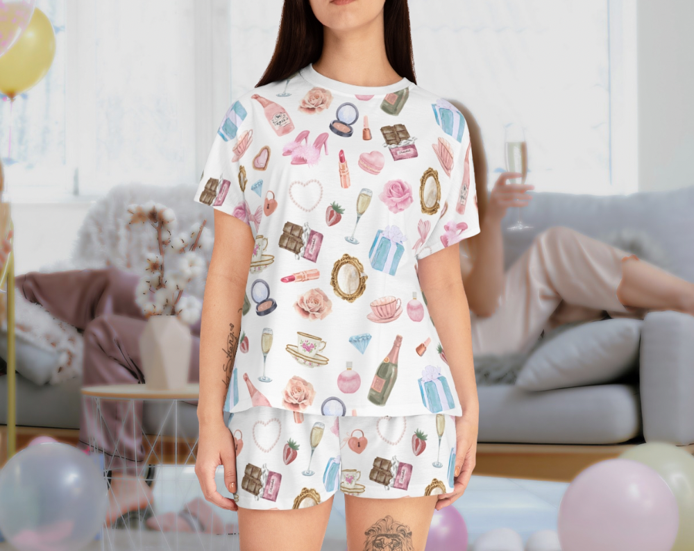 Girly Pattern - Two Piece Pajama Set