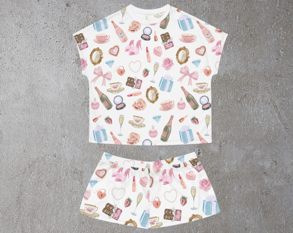 Girly Pattern - Two Piece Pajama Set