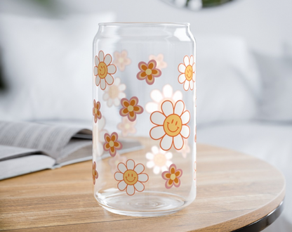 Retro Flower - Sipper Glass