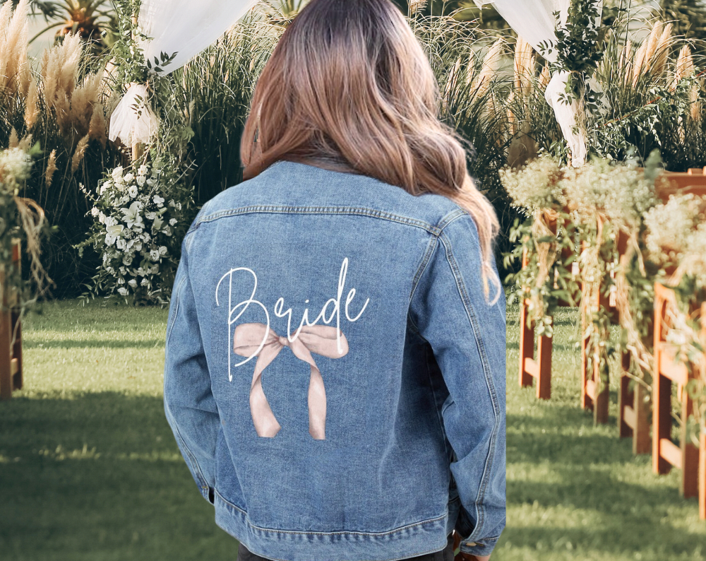 Bride Bow - Unisex Denim Jacket